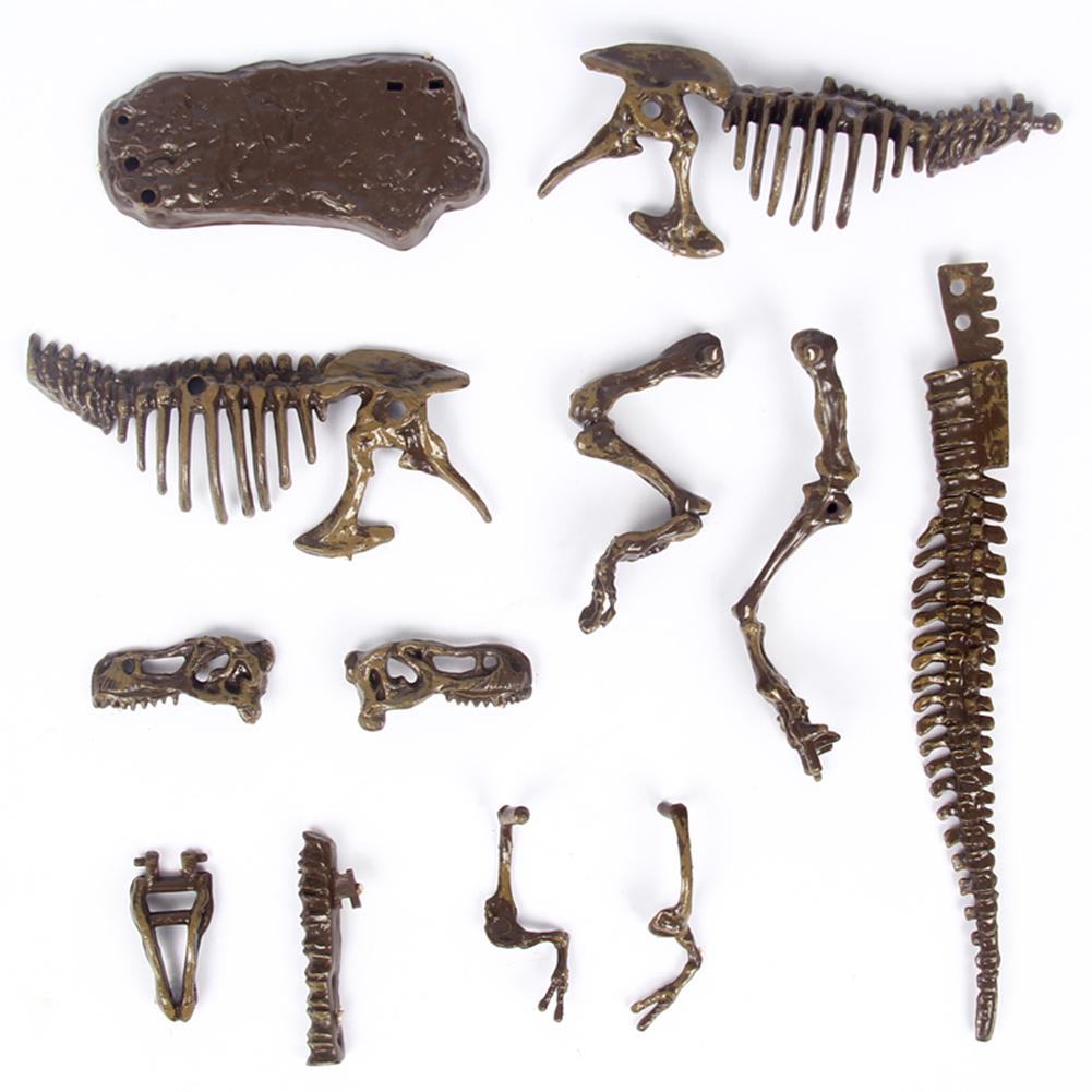 Toysvill Dinosaur Fossil Skeleton - 60 Piece 3D T-Rex Puzzle With Paint Set For Kids & Collectors